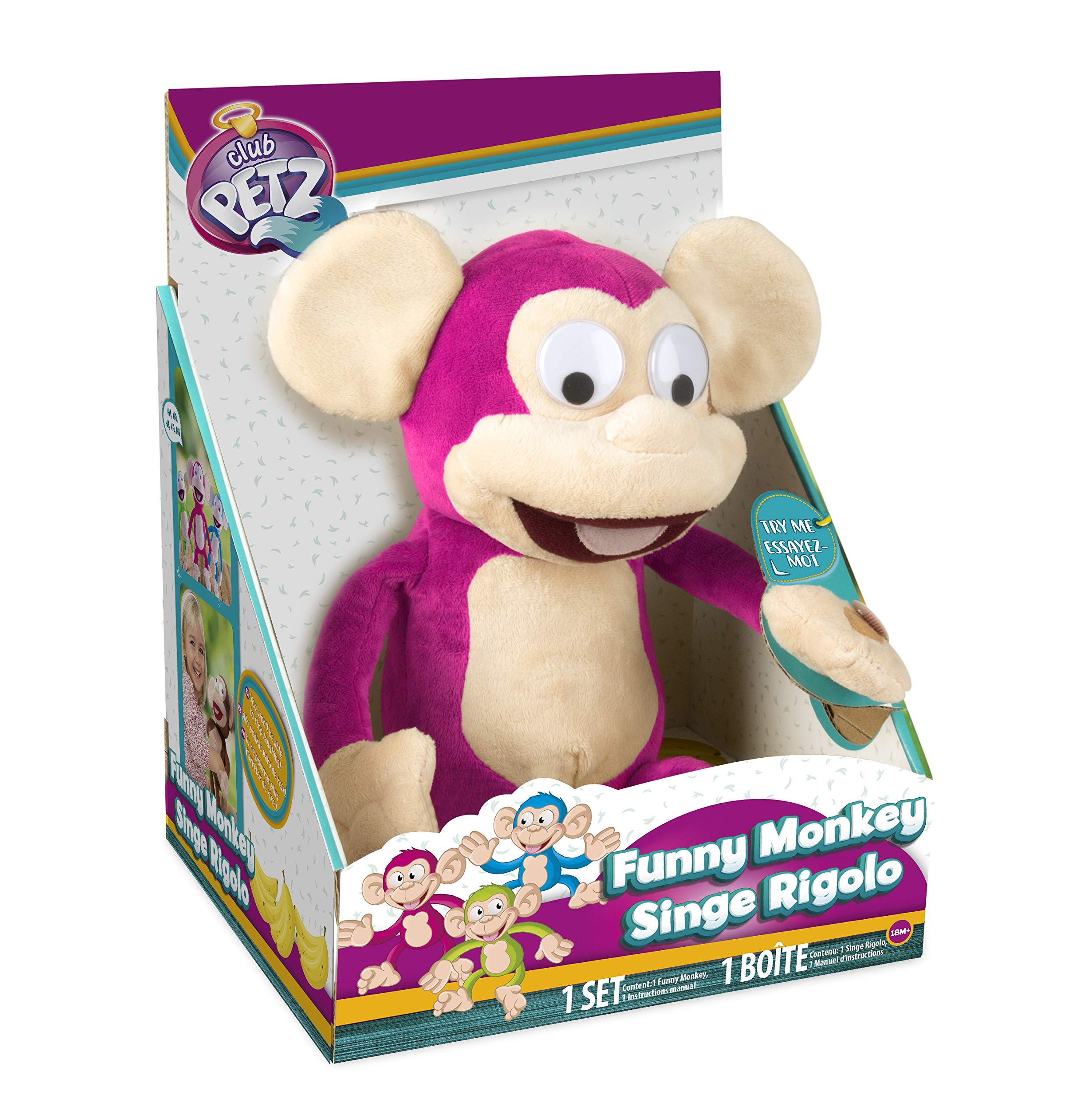 Buy Club Petz Funny Girls Friends Monkey, Pink Online at Low